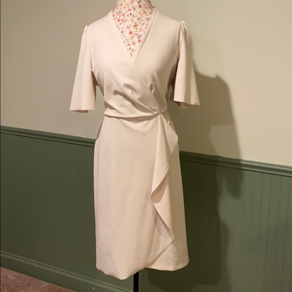 Cream wrap style dress